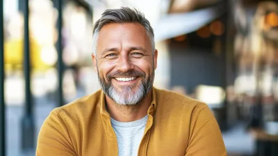 Portrait Of A Smiling Middle Aged Man
