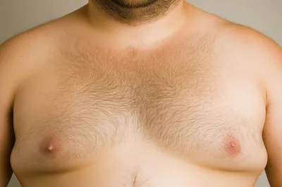 Close Up Of A Man With Bare Chest
