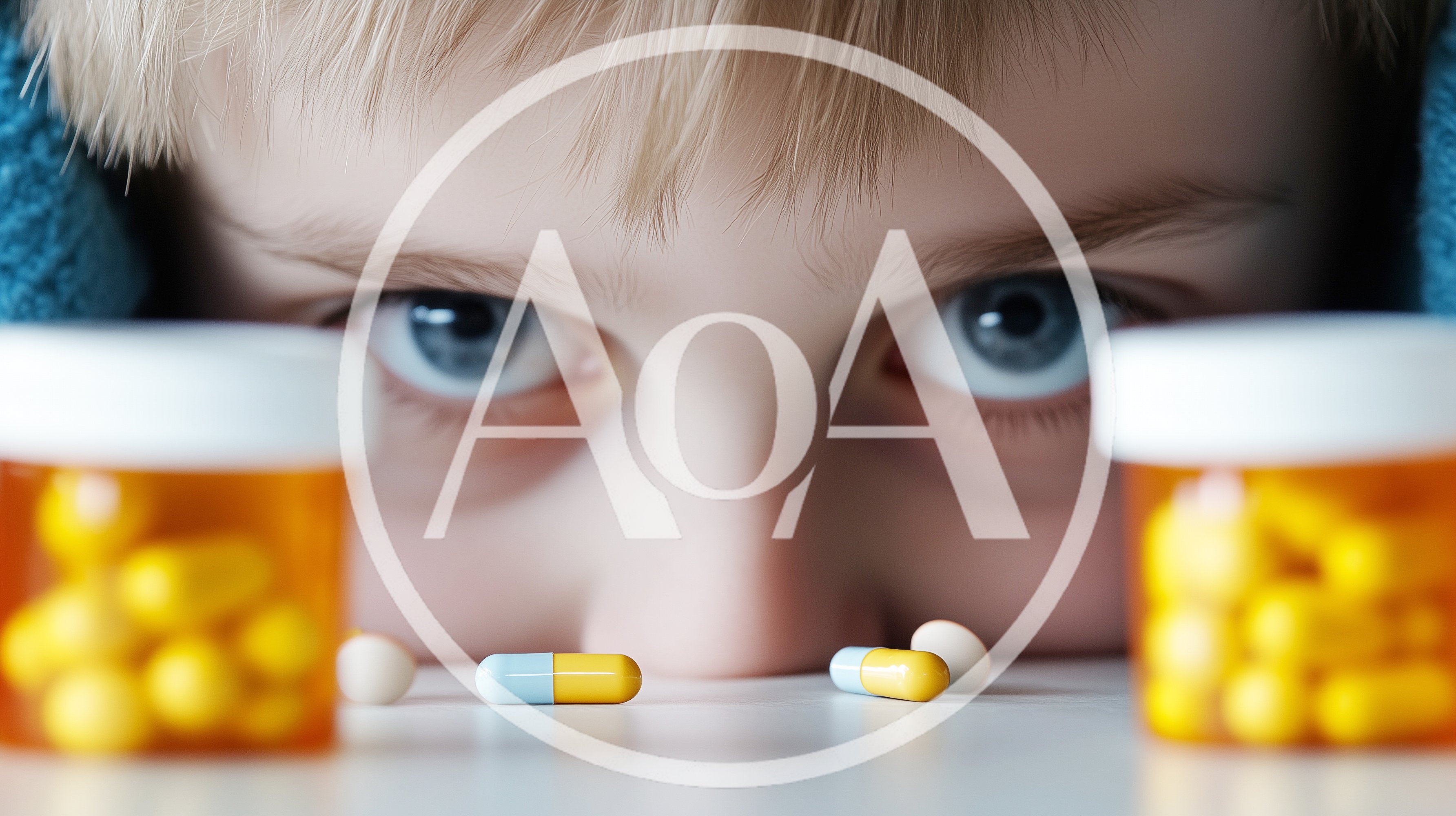 Child Looking At Prescription Medication Bottles