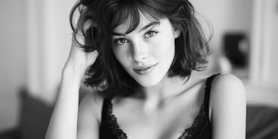 Portrait Of A Young Woman With Freckles