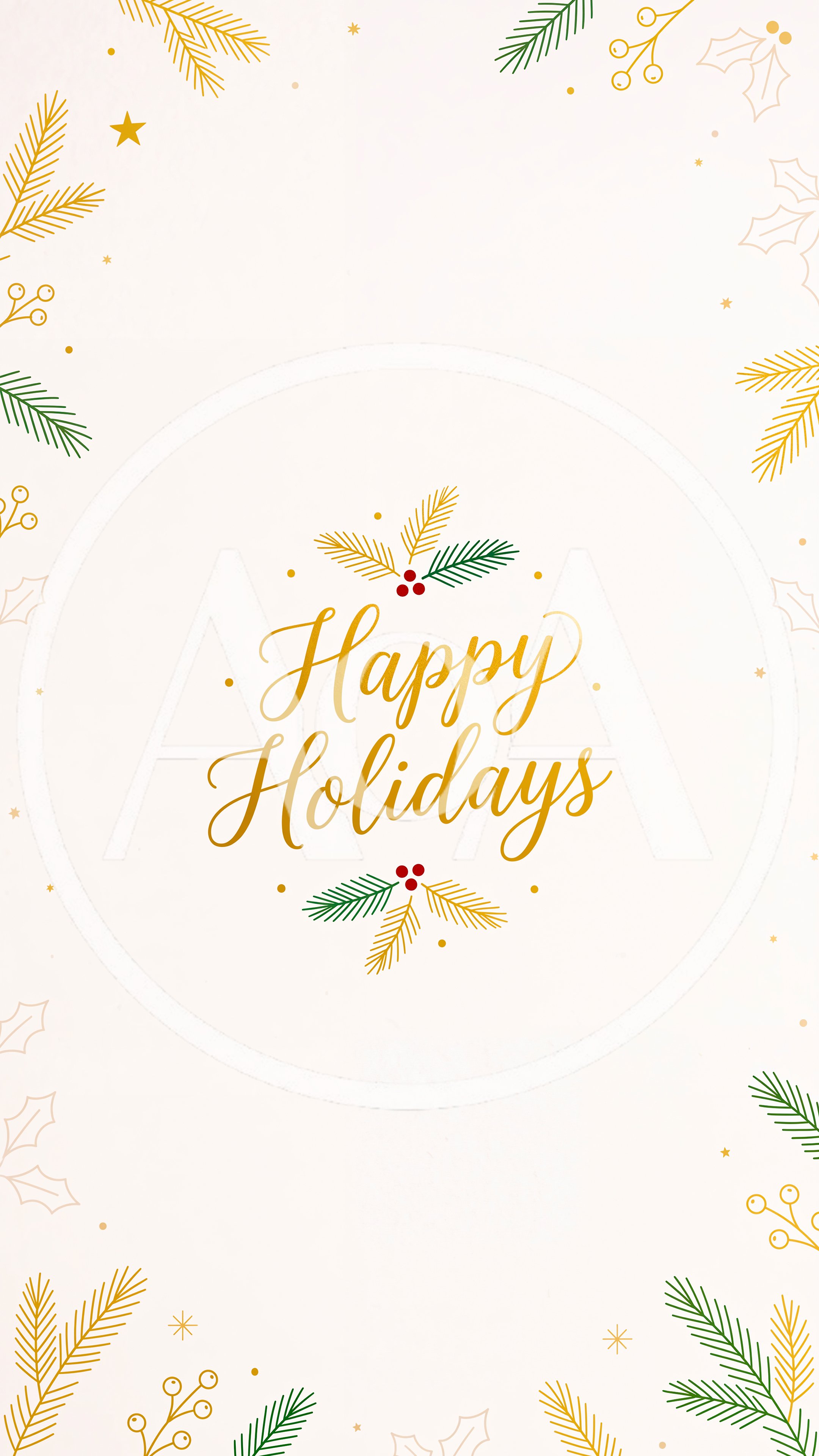 Minimalist Happy Holidays Greeting Card Design
