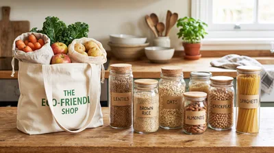 Eco Friendly Grocery Shopping With Reusable Containers