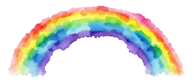 Watercolor Rainbow Arch Isolated On White Background
