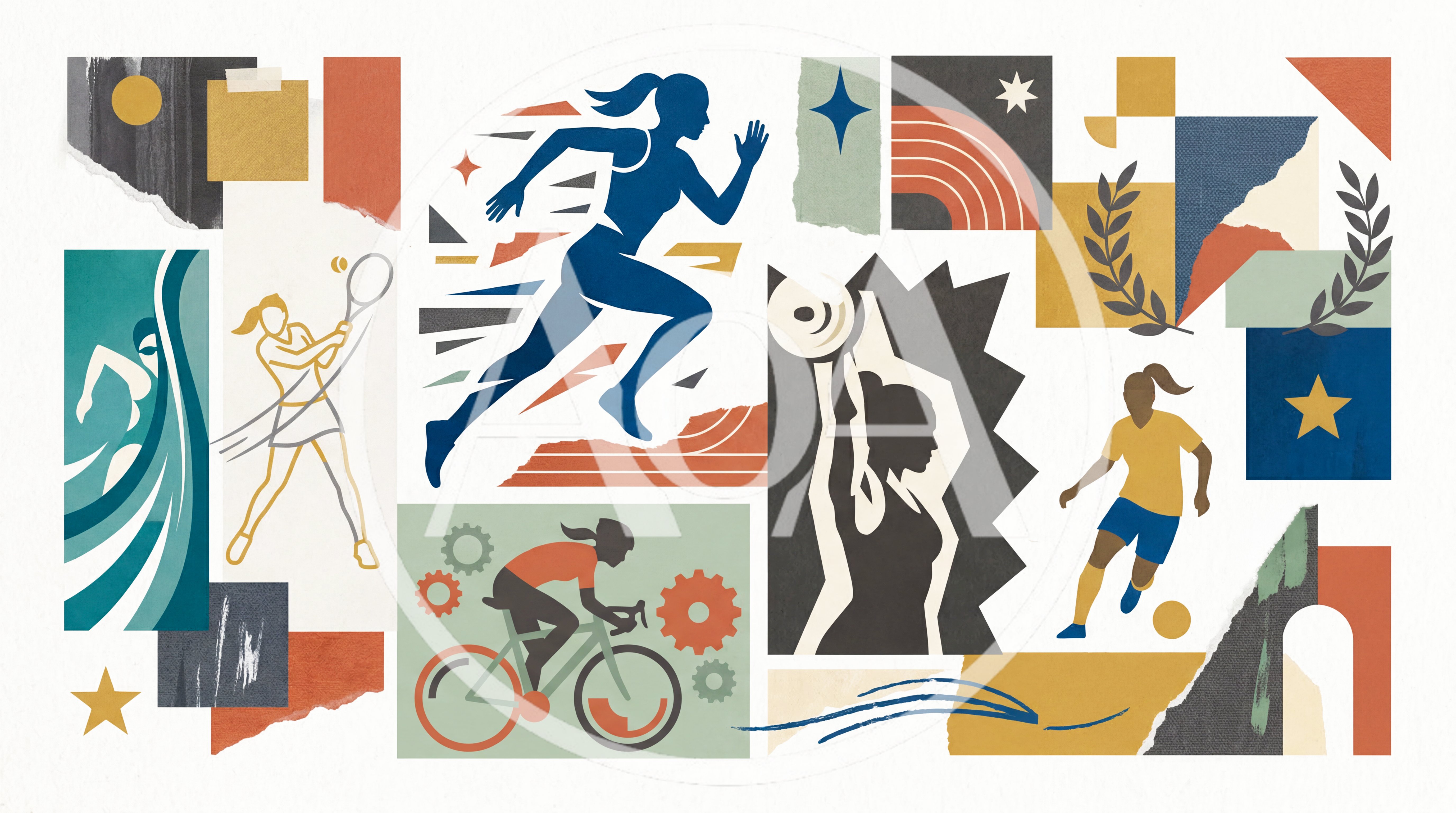 Collage Of Female Athletes In Various Sports