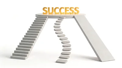 Conceptual 3D Illustration Of Success Paths