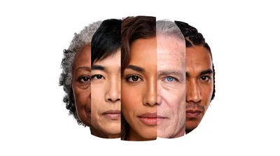 Composite Portrait Of Diverse People Faces