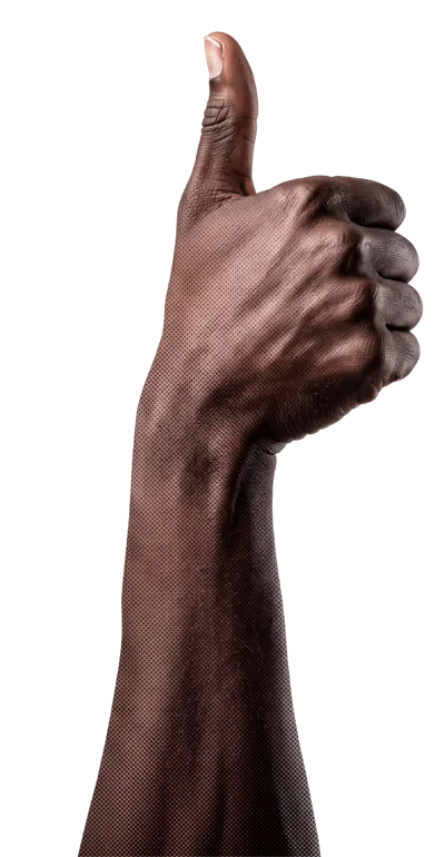 African American Hand Giving A Thumbs Up Gesture
