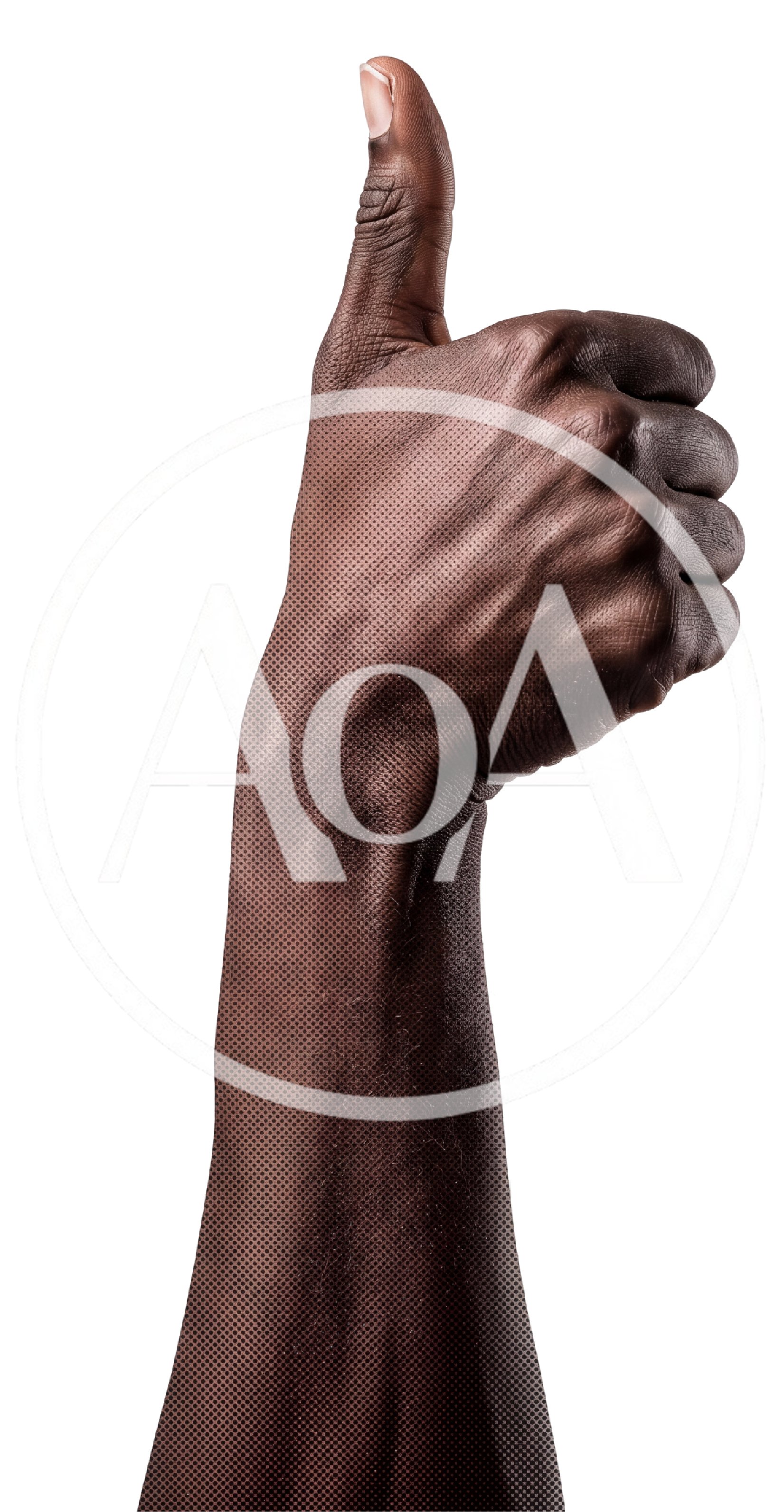 African American Hand Giving A Thumbs Up Gesture