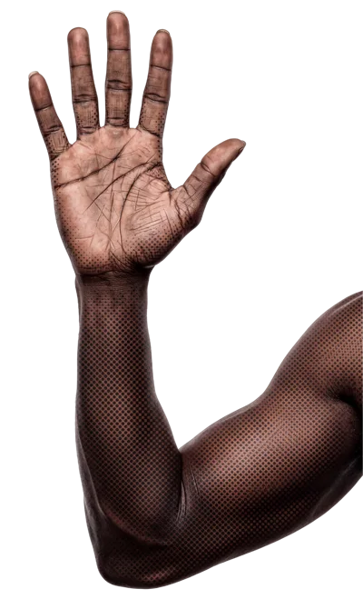Close Up Of A Dark Skinned Arm With Halftone Pattern