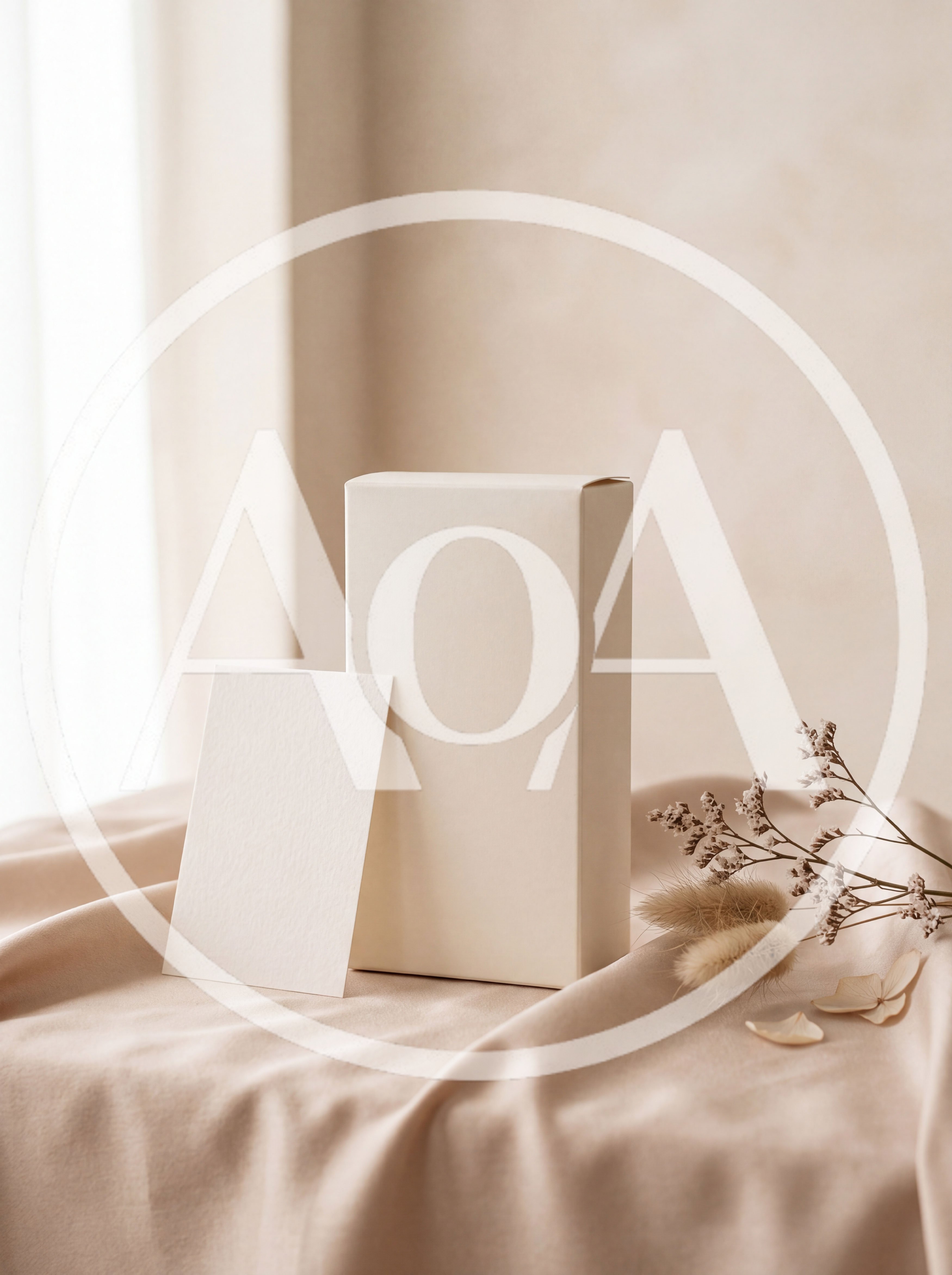 Minimalist Product Mockup With Blank Box And Card