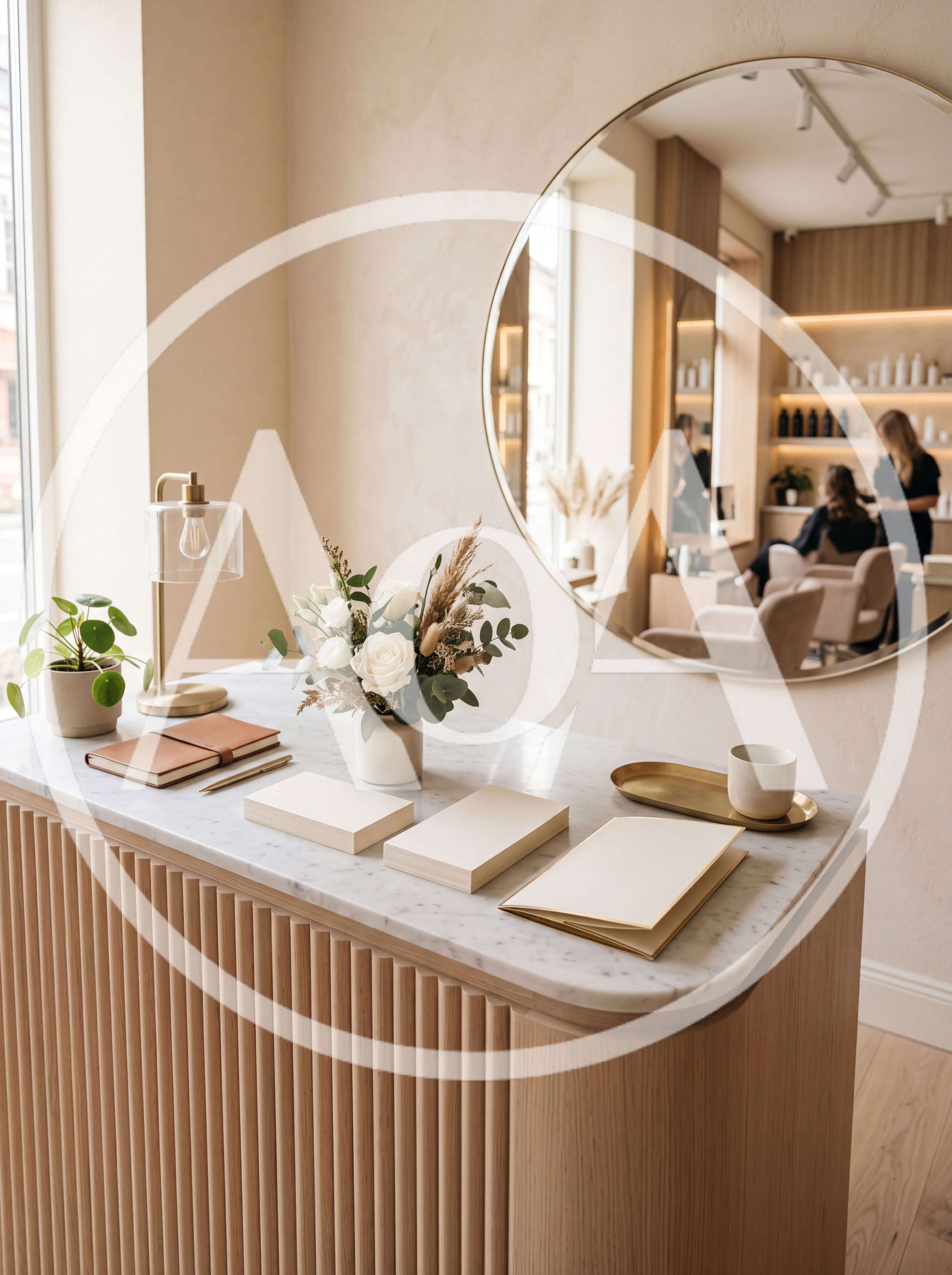 Modern Salon Reception Desk With Minimalist Decor