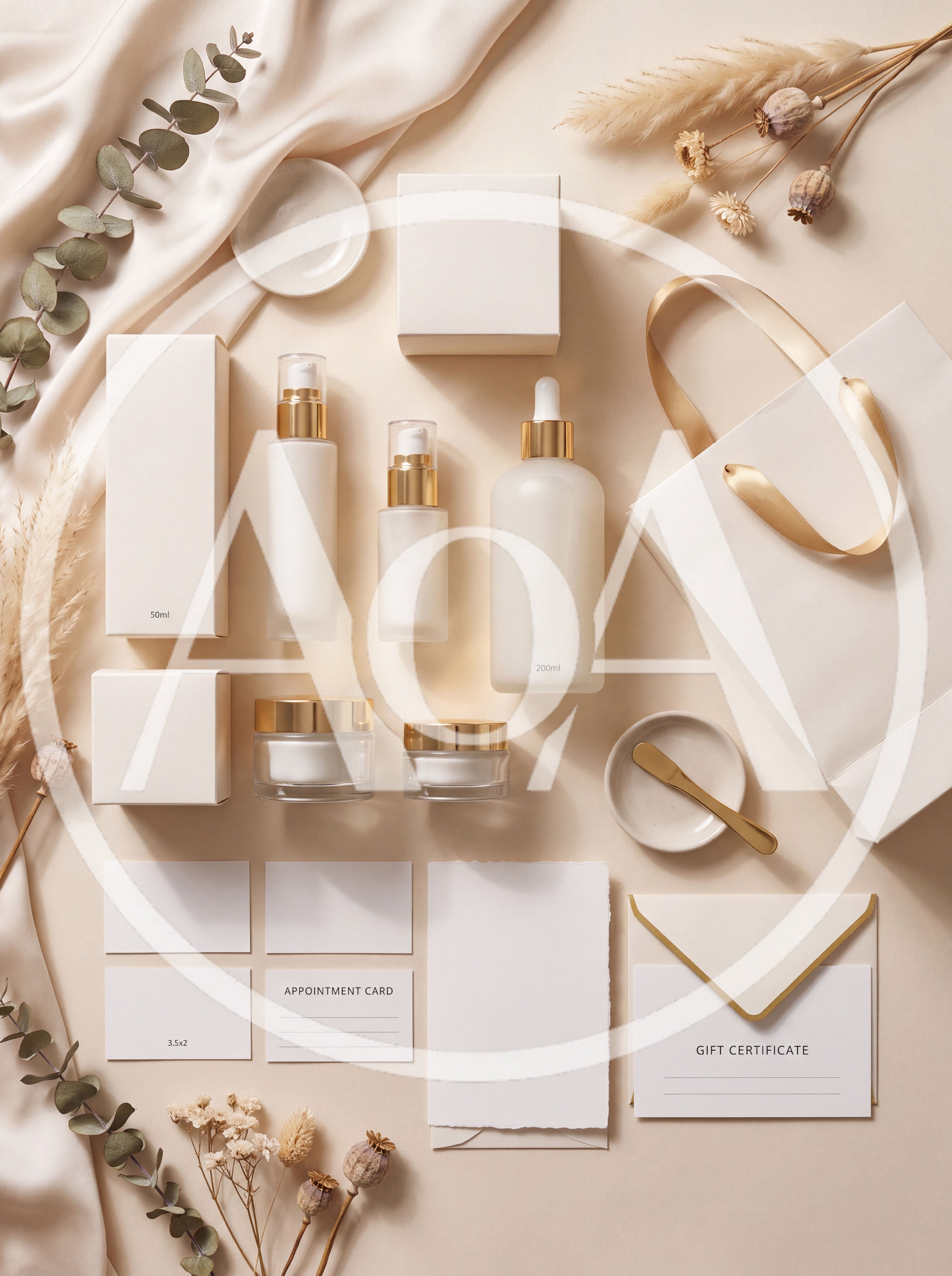 Luxury Skincare Product Branding Mockup Set