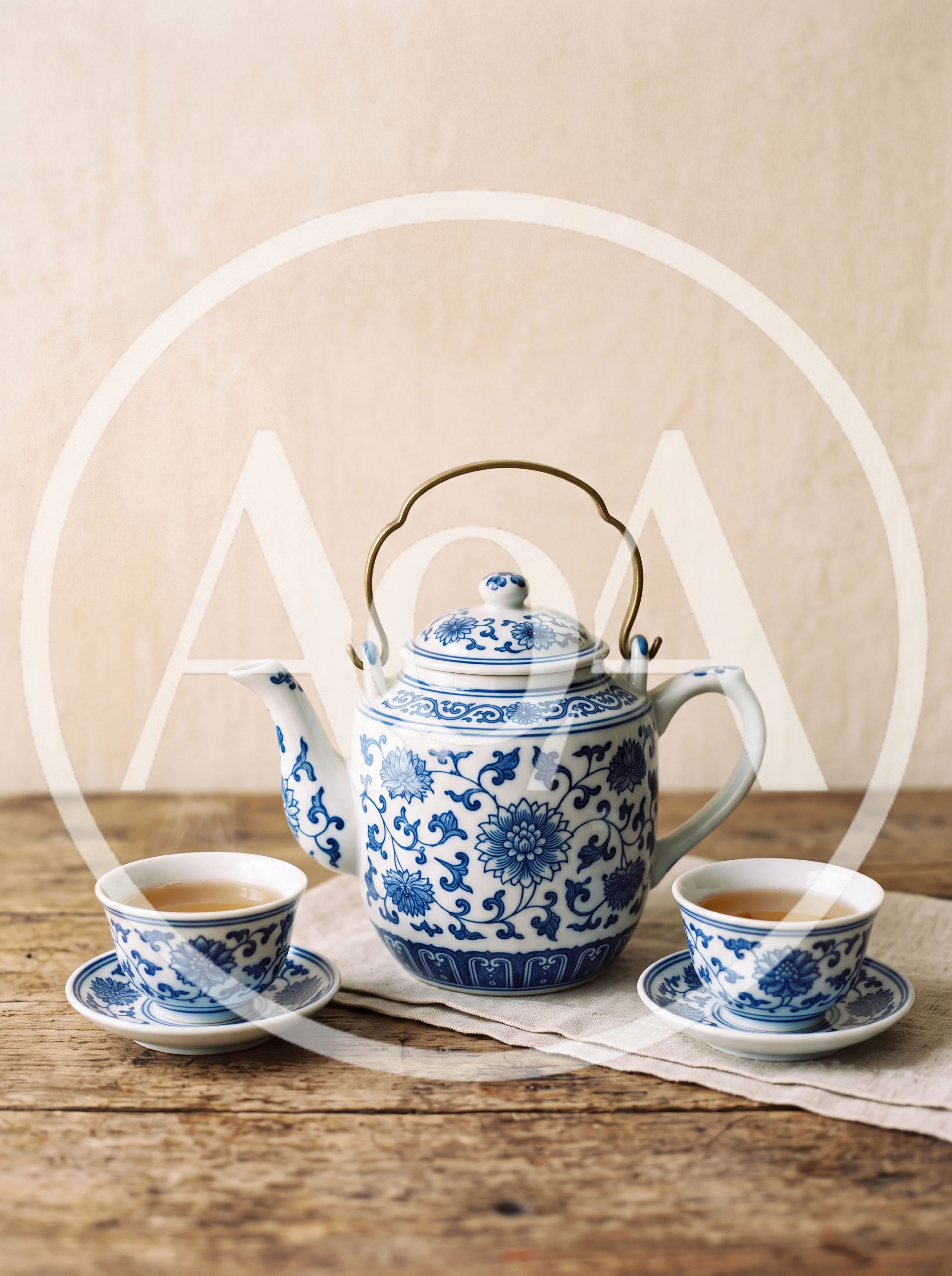 Traditional Blue and White Porcelain Tea Set