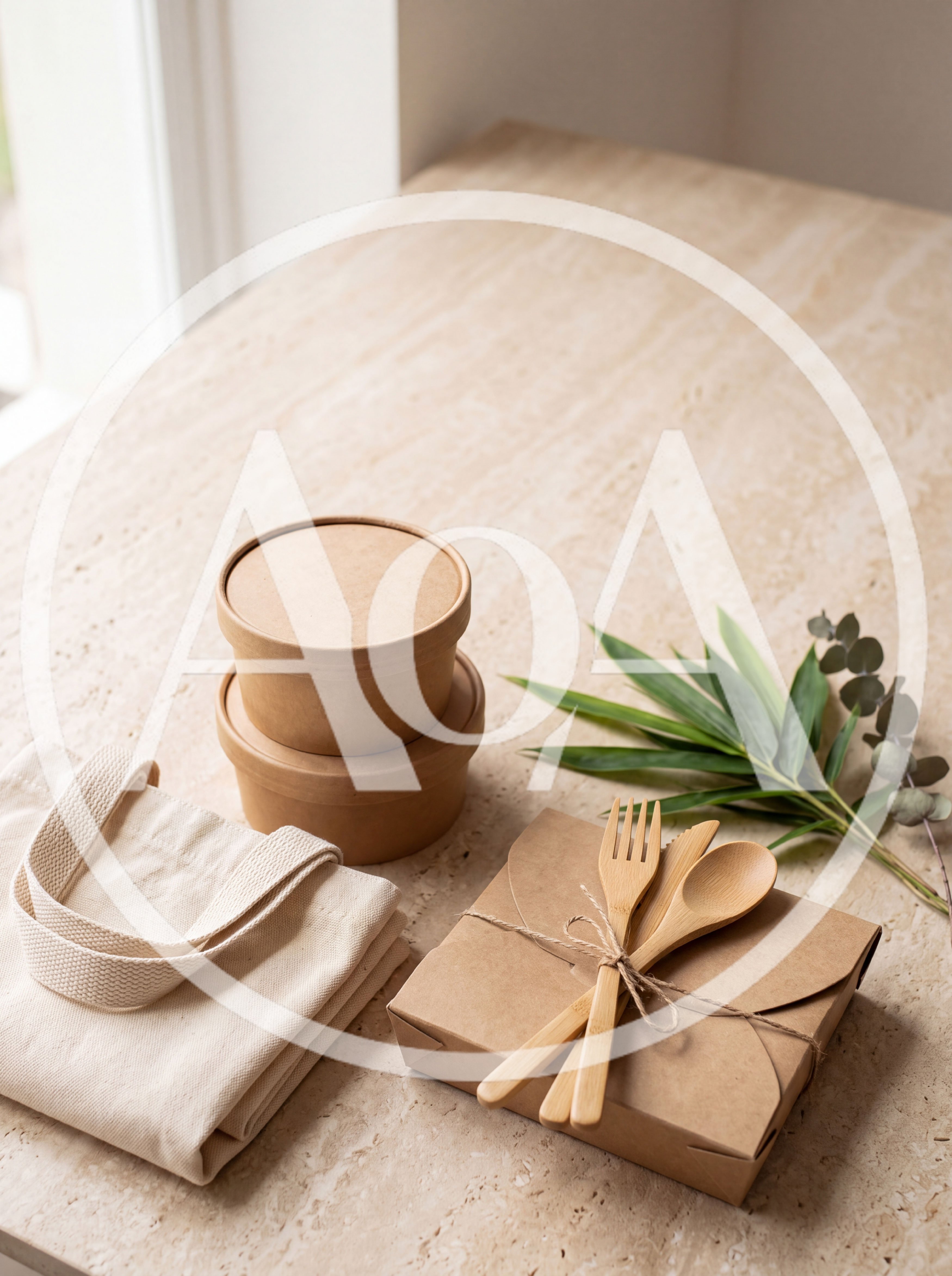 Eco Friendly Takeout Containers With Wooden Cutlery