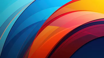 Abstract Background With Overlapping Colorful Curved Glass Layers