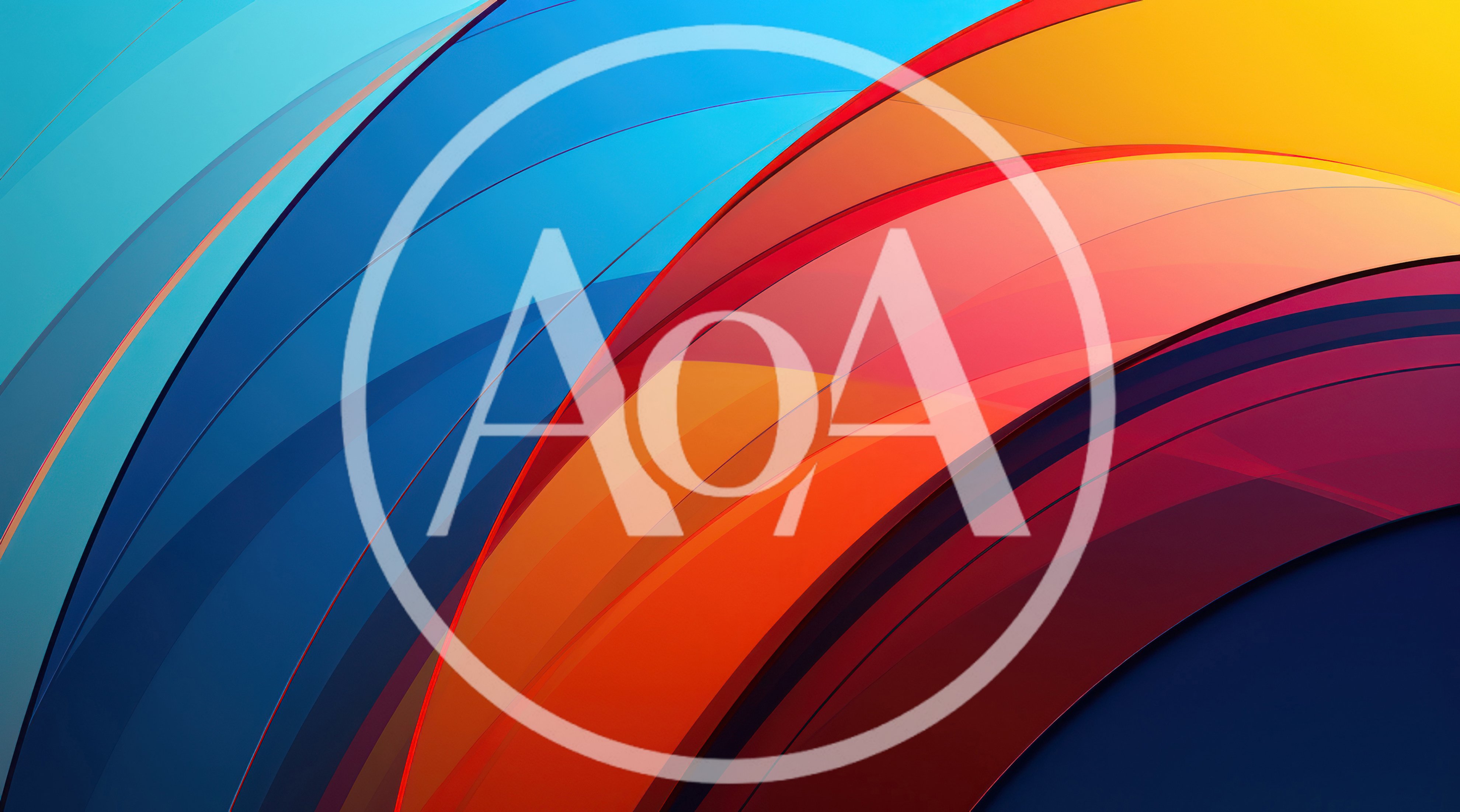 Abstract Background With Overlapping Colorful Curved Glass Layers