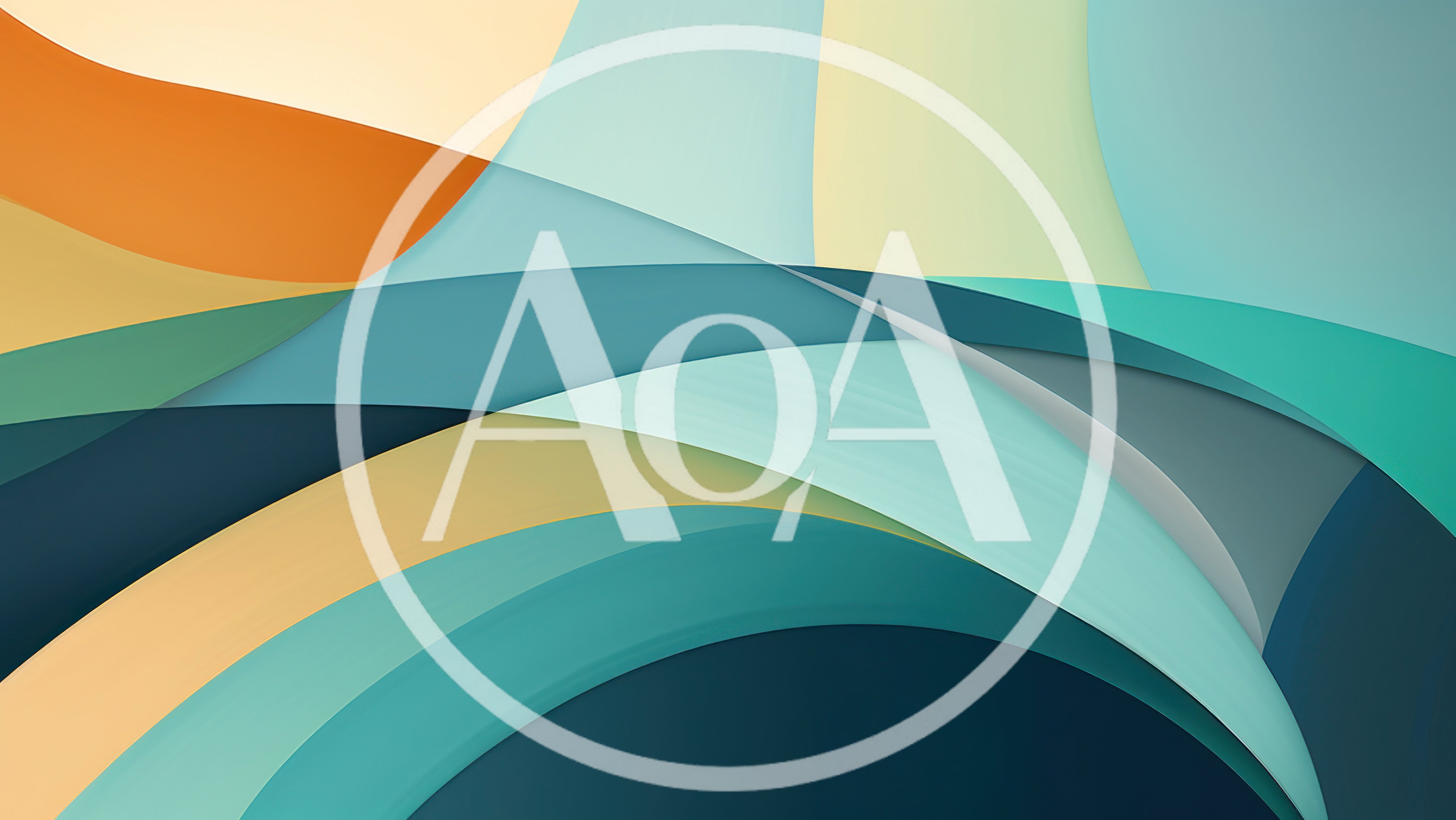 Abstract Background With Overlapping Curved Colorful Shapes