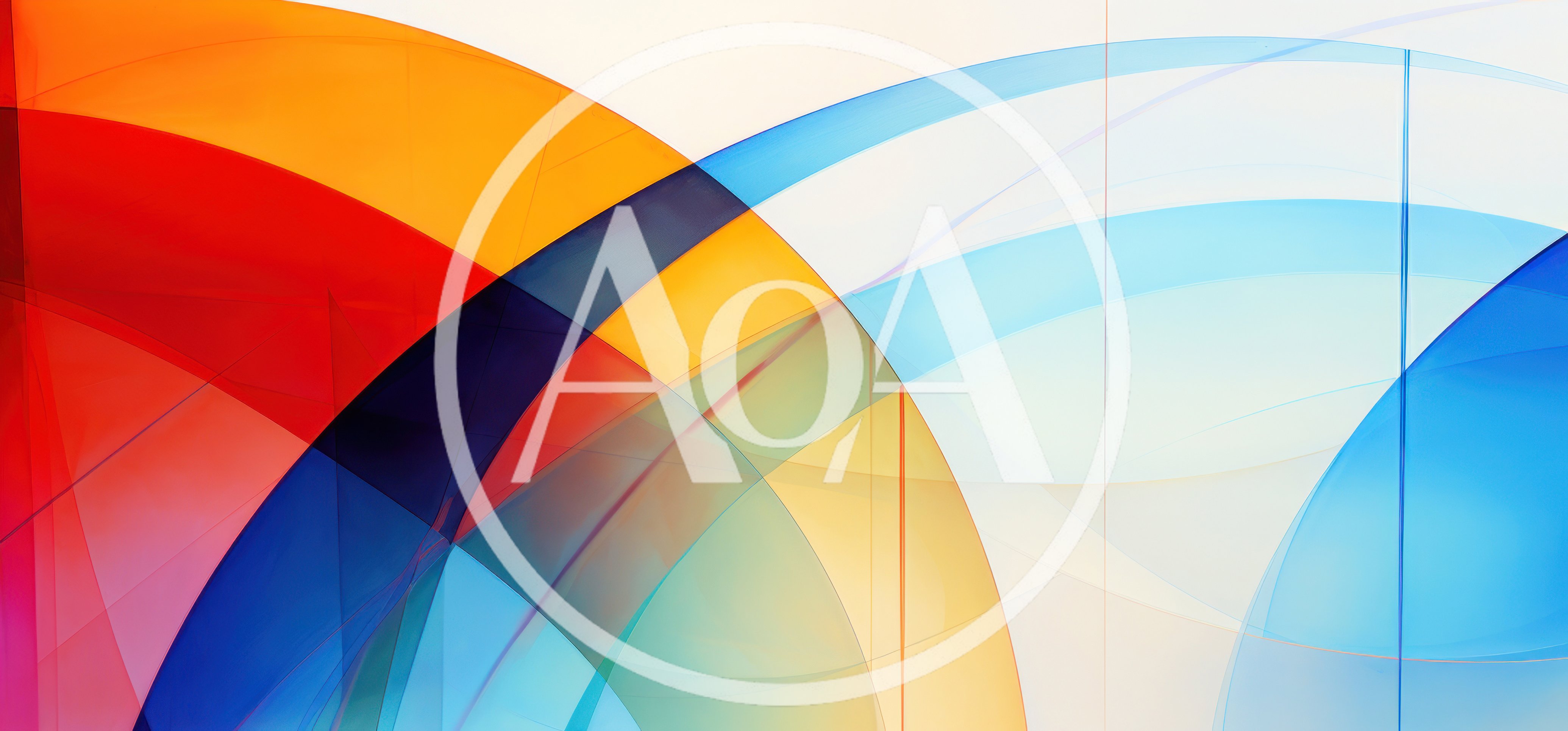 Abstract Geometric Background With Overlapping Translucent Arcs