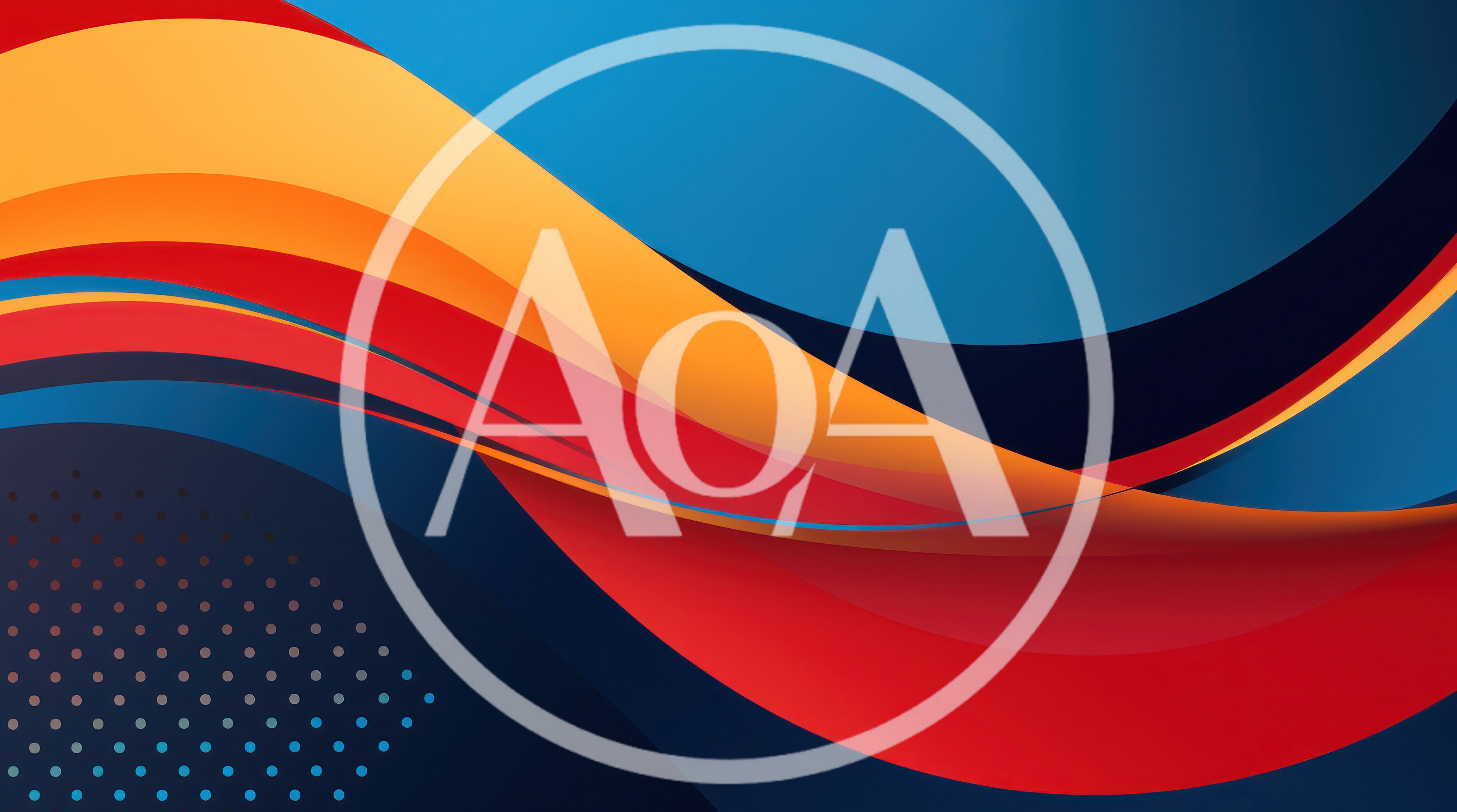 Abstract Background With Flowing Red And Orange Waves