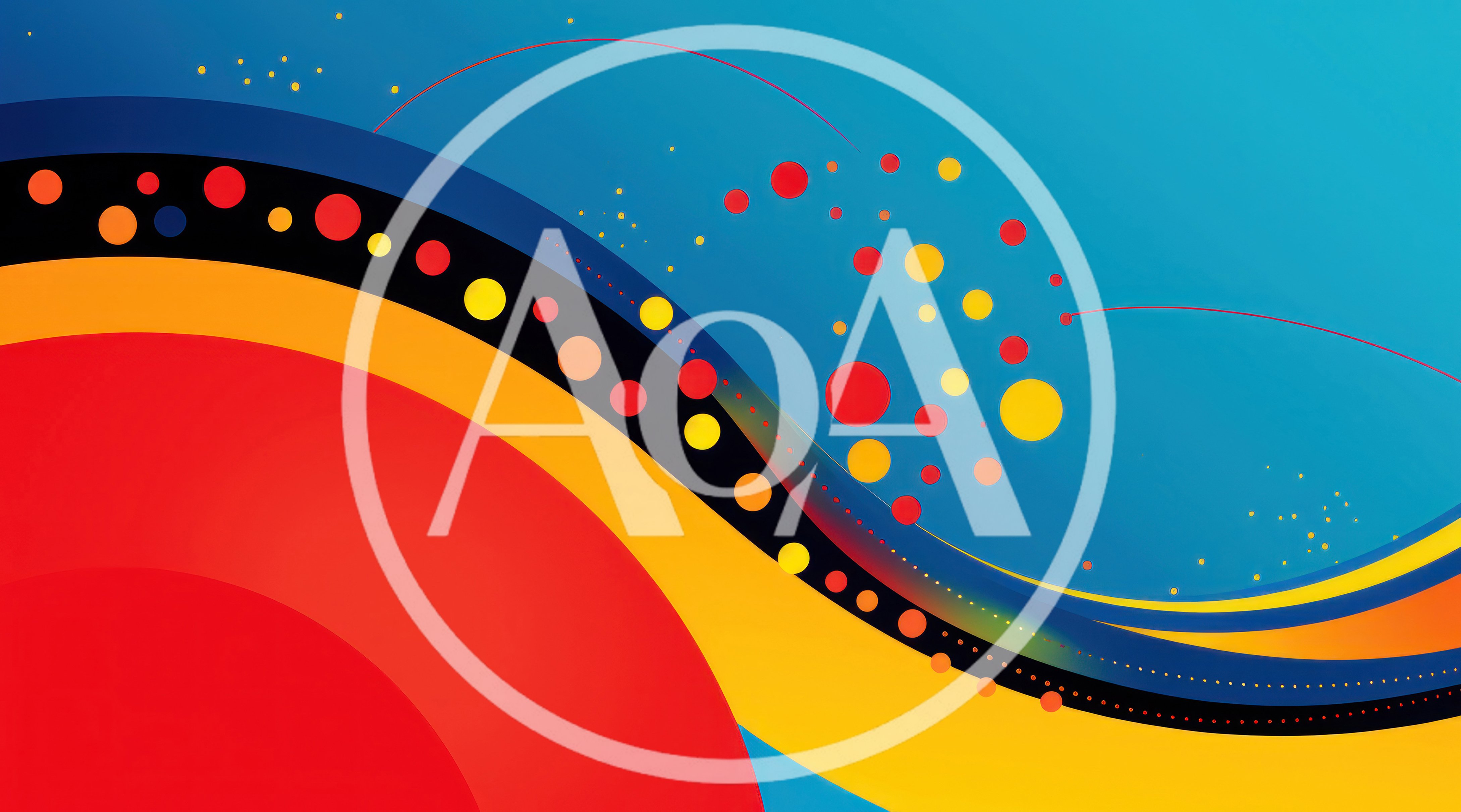 Abstract Background With Colorful Waves And Floating Circles