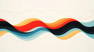 Abstract Wavy Colorful Graphic Design Background