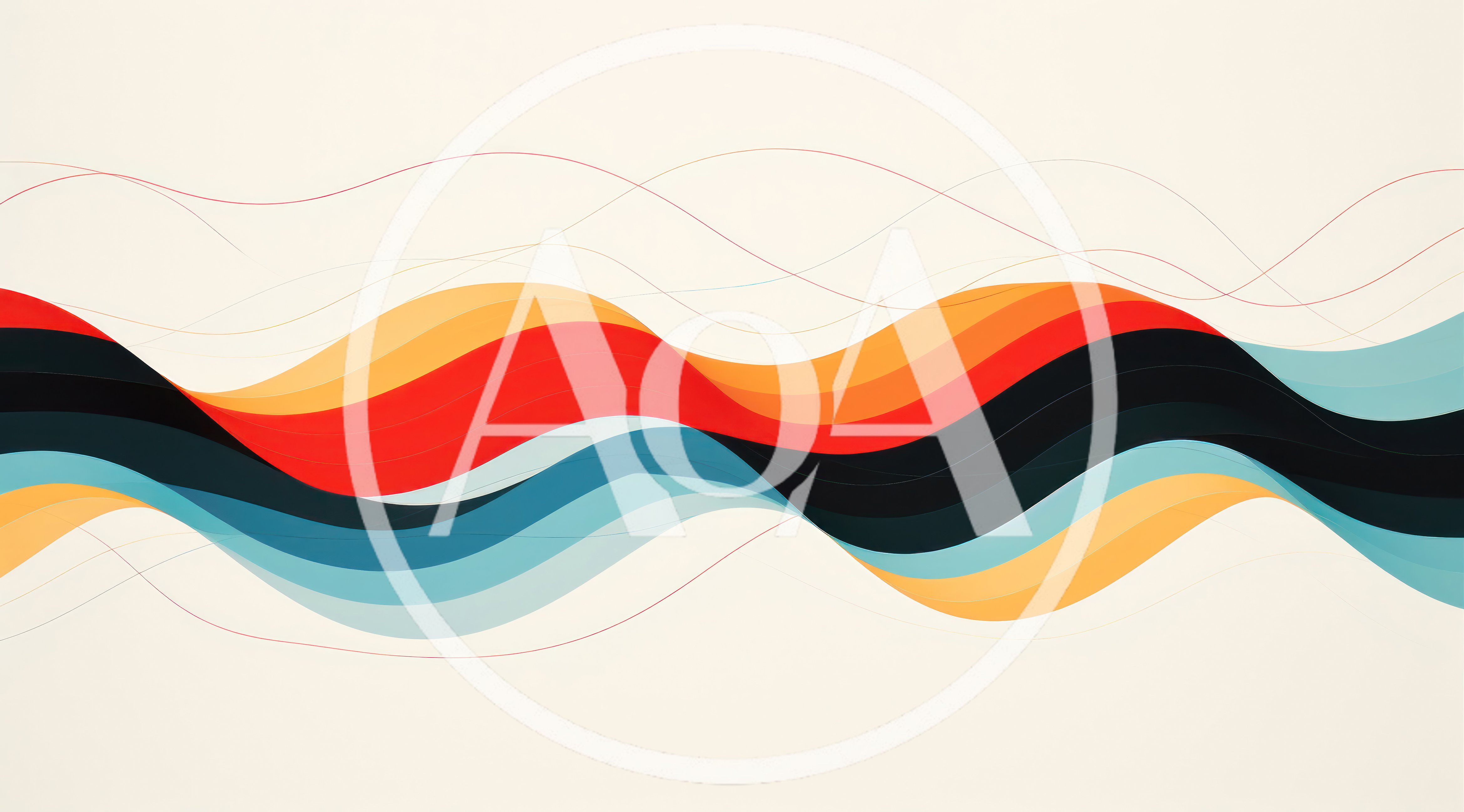 Abstract Wavy Colorful Graphic Design Background