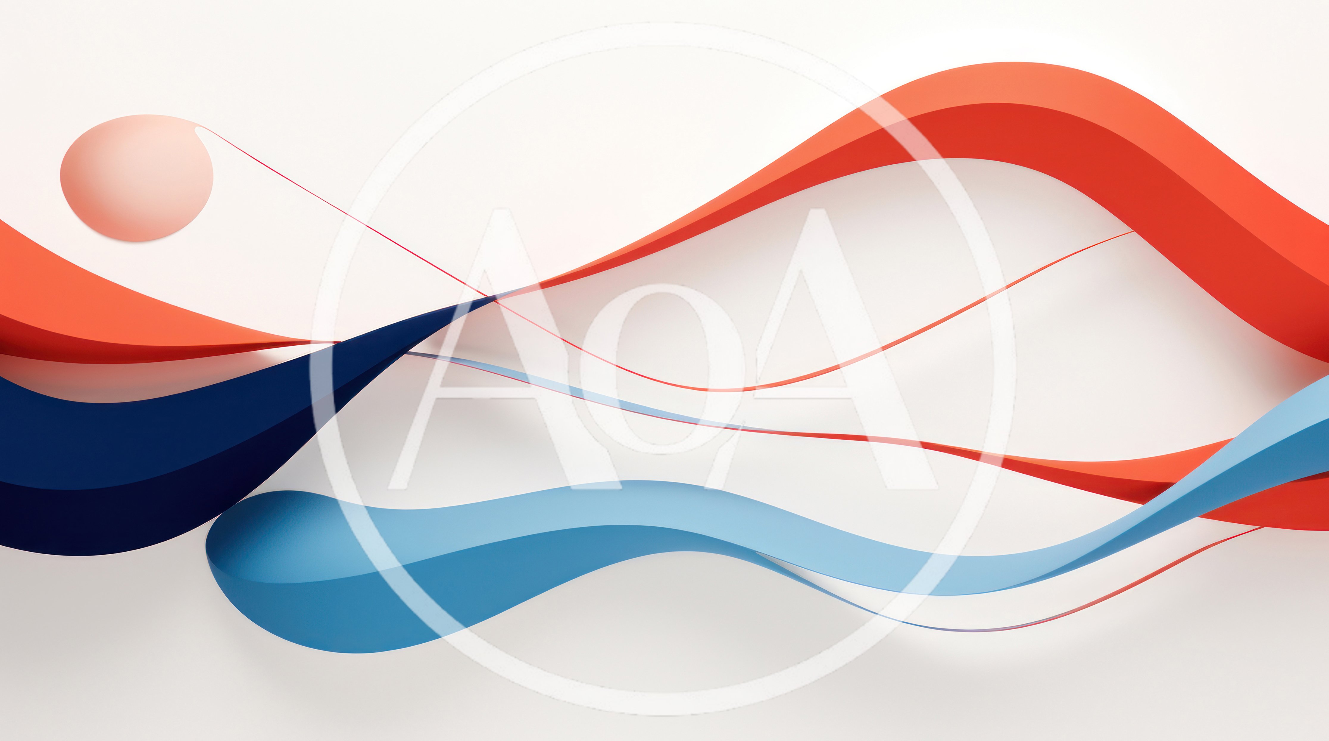 Abstract 3D Wavy Ribbon Shapes In Motion