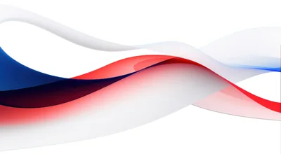 Abstract Wavy Background With Red White And Blue Curves