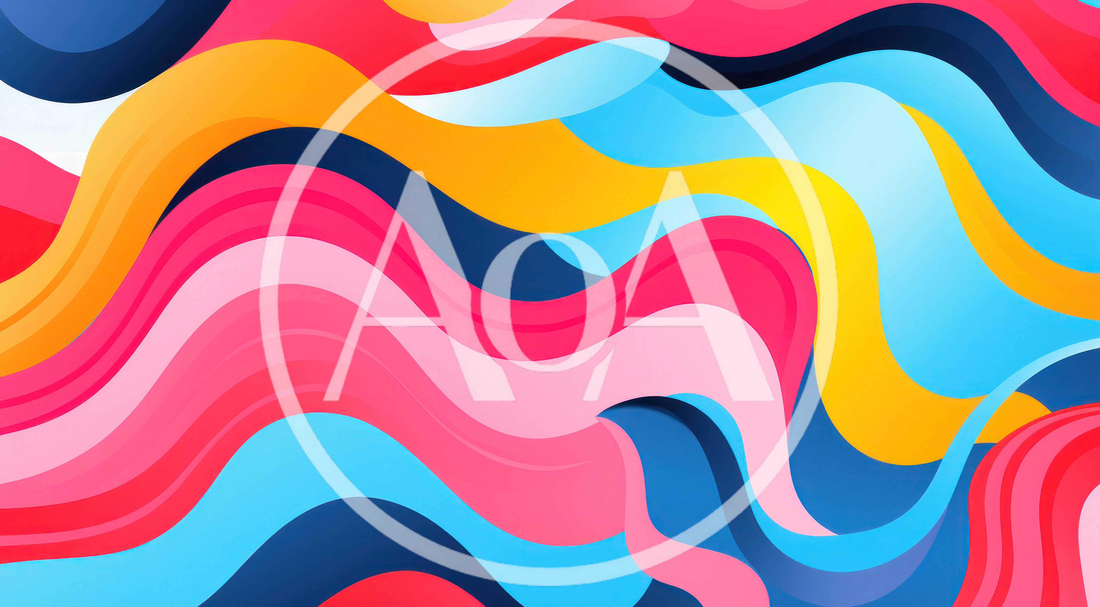 Abstract Wavy Colorful Background With Fluid Shapes