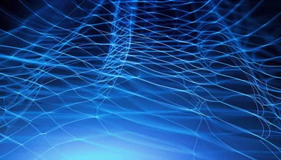 Abstract Blue Light Network Connections Background
