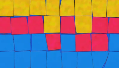 Abstract Mosaic Pattern Of Colorful Rectangular Tiles