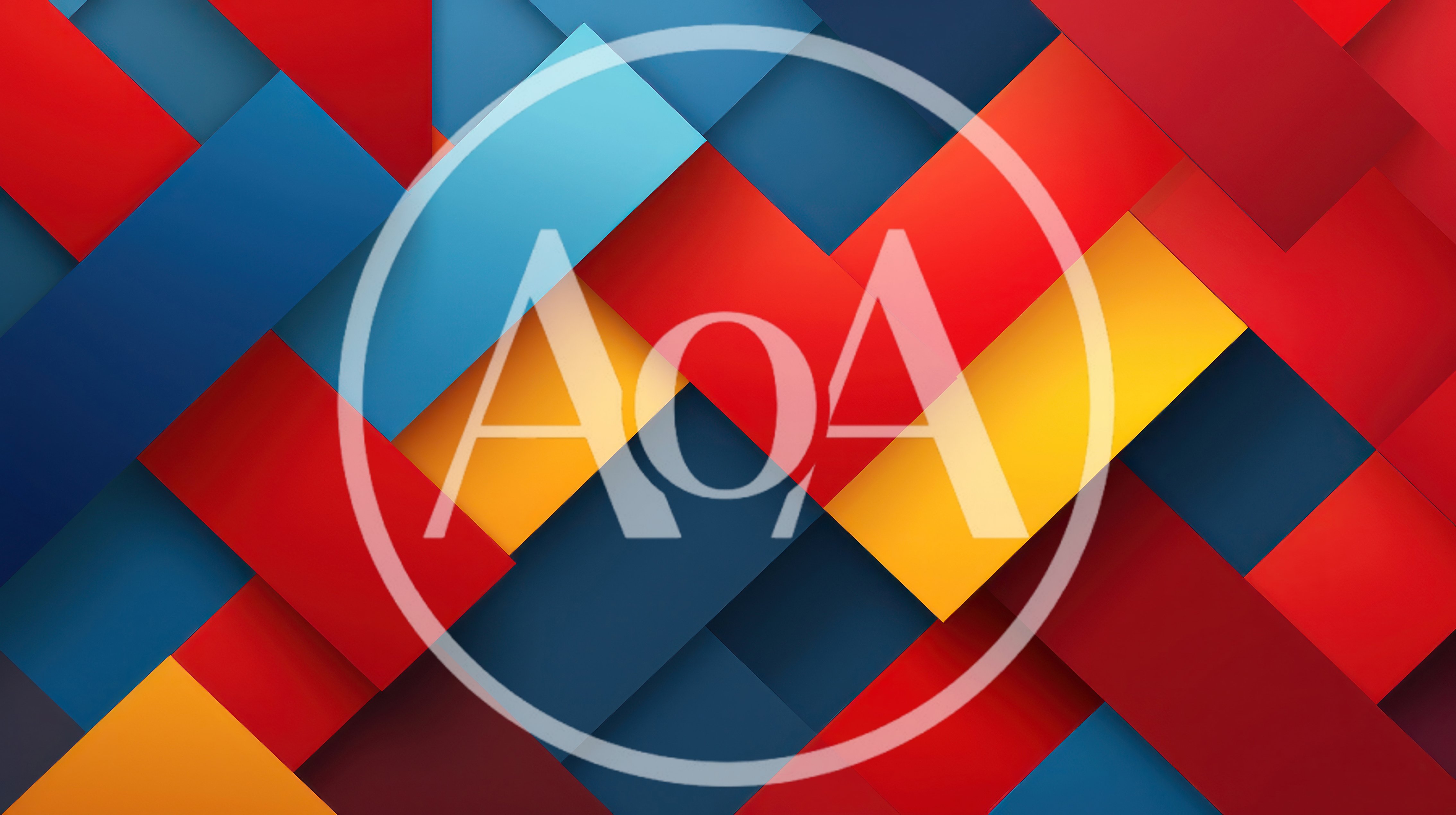 Abstract Geometric Background With Overlapping Colorful Rectangles
