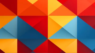 Abstract Geometric Pattern With Colorful Triangles