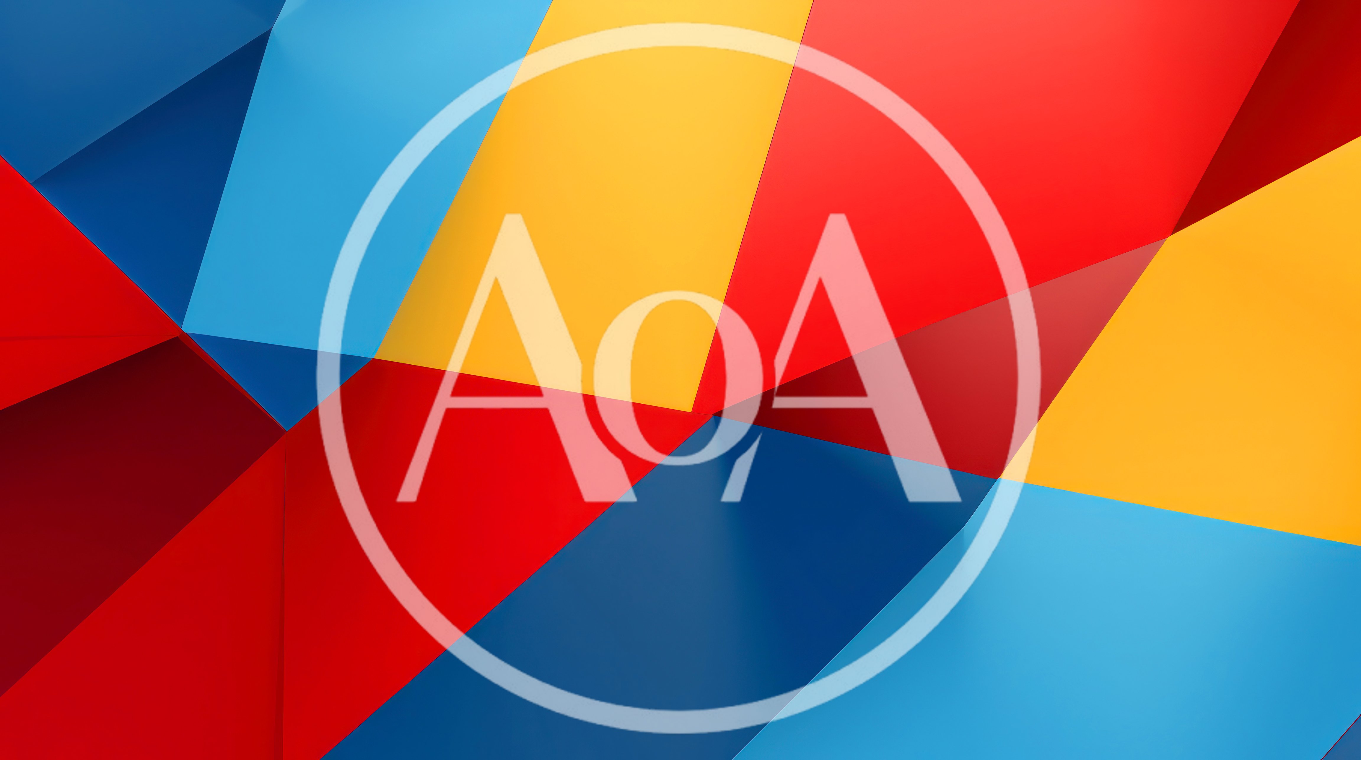 Abstract Geometric Background With Vibrant Primary Colors