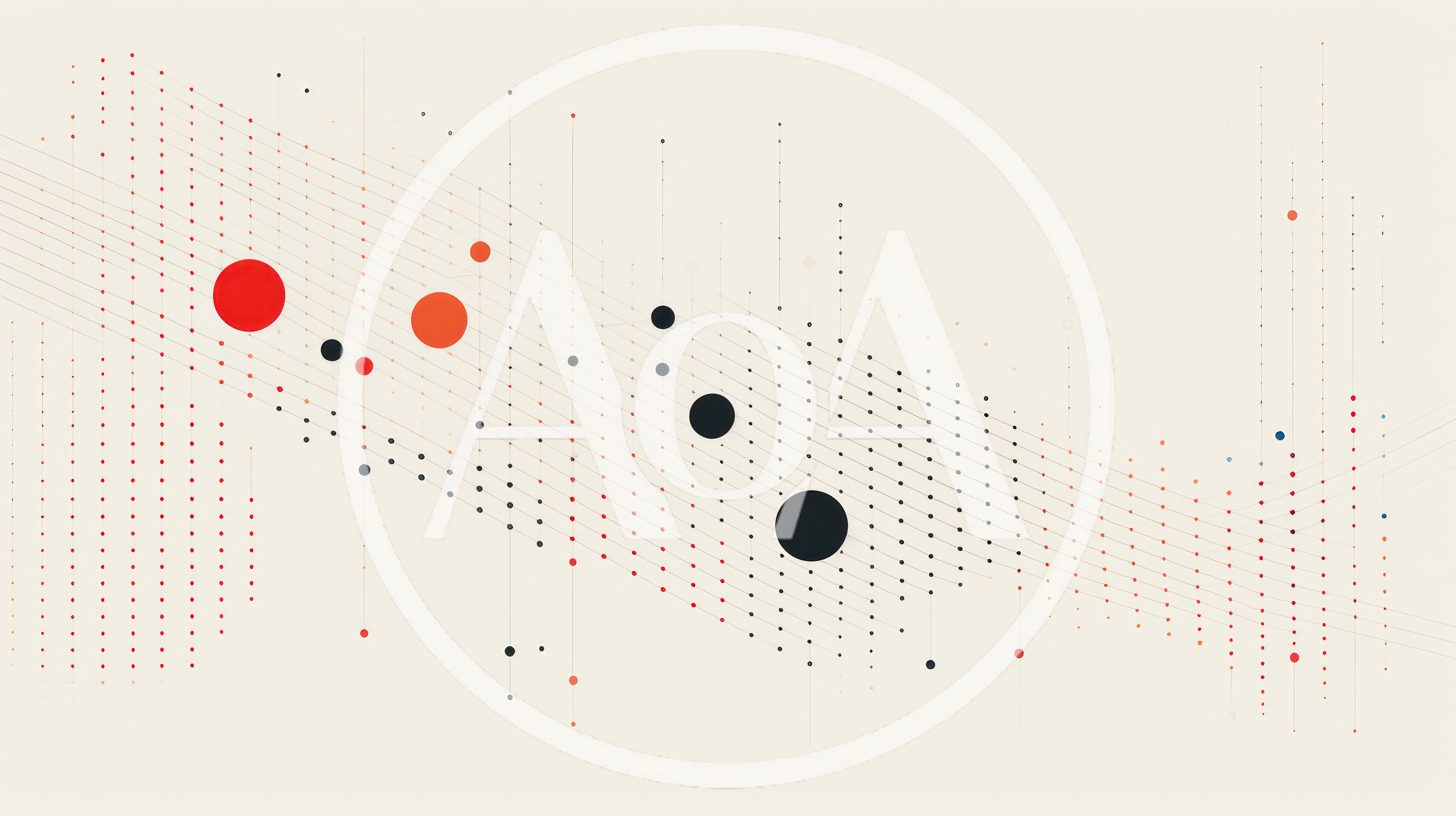 Abstract Geometric Data Visualization With Floating Dots And Lines