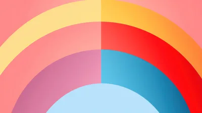 Abstract Rainbow Arches Graphic Background