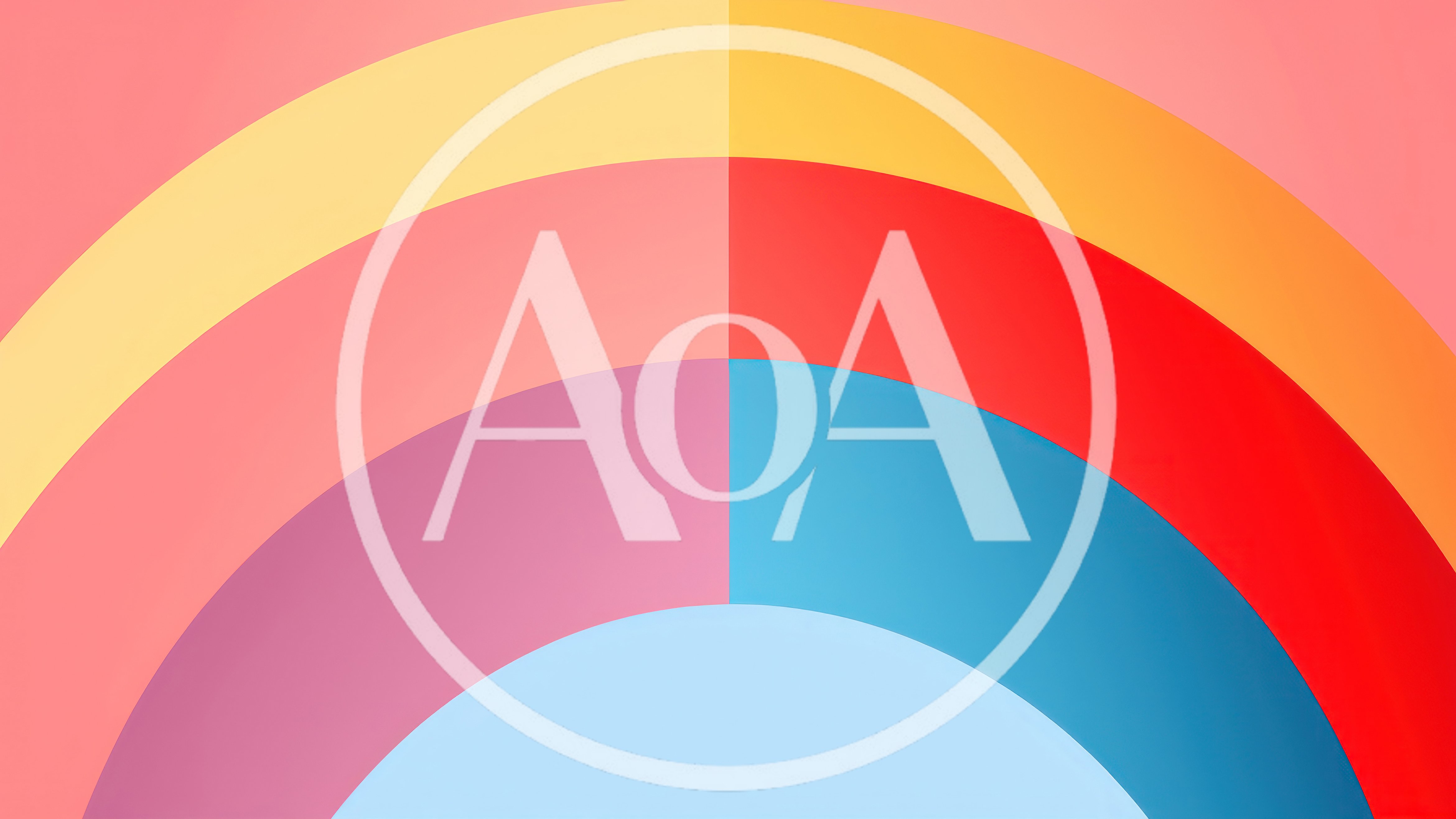 Abstract Rainbow Arches Graphic Background