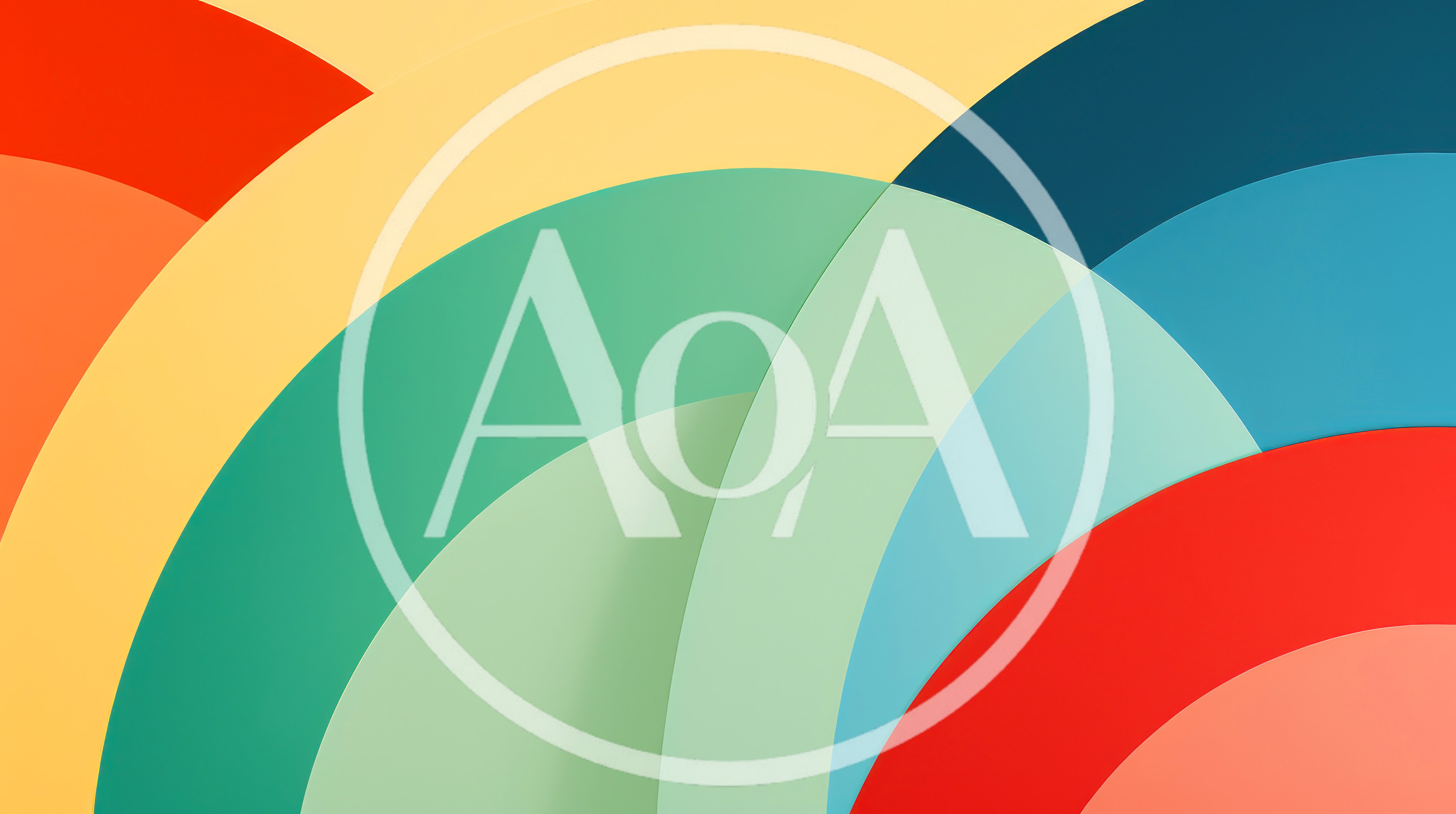 Abstract Background With Overlapping Colorful Geometric Arcs