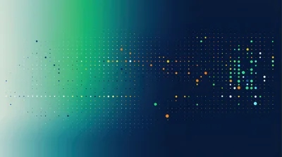 Abstract Digital Grid With Glowing Colorful Data Points