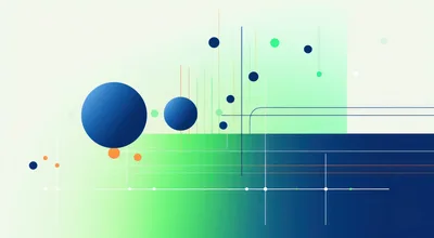 Abstract Geometric Background With Floating Spheres And Lines