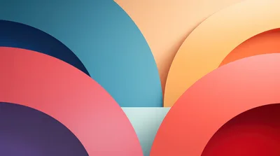 Abstract Geometric Background With Layered Colorful Arcs