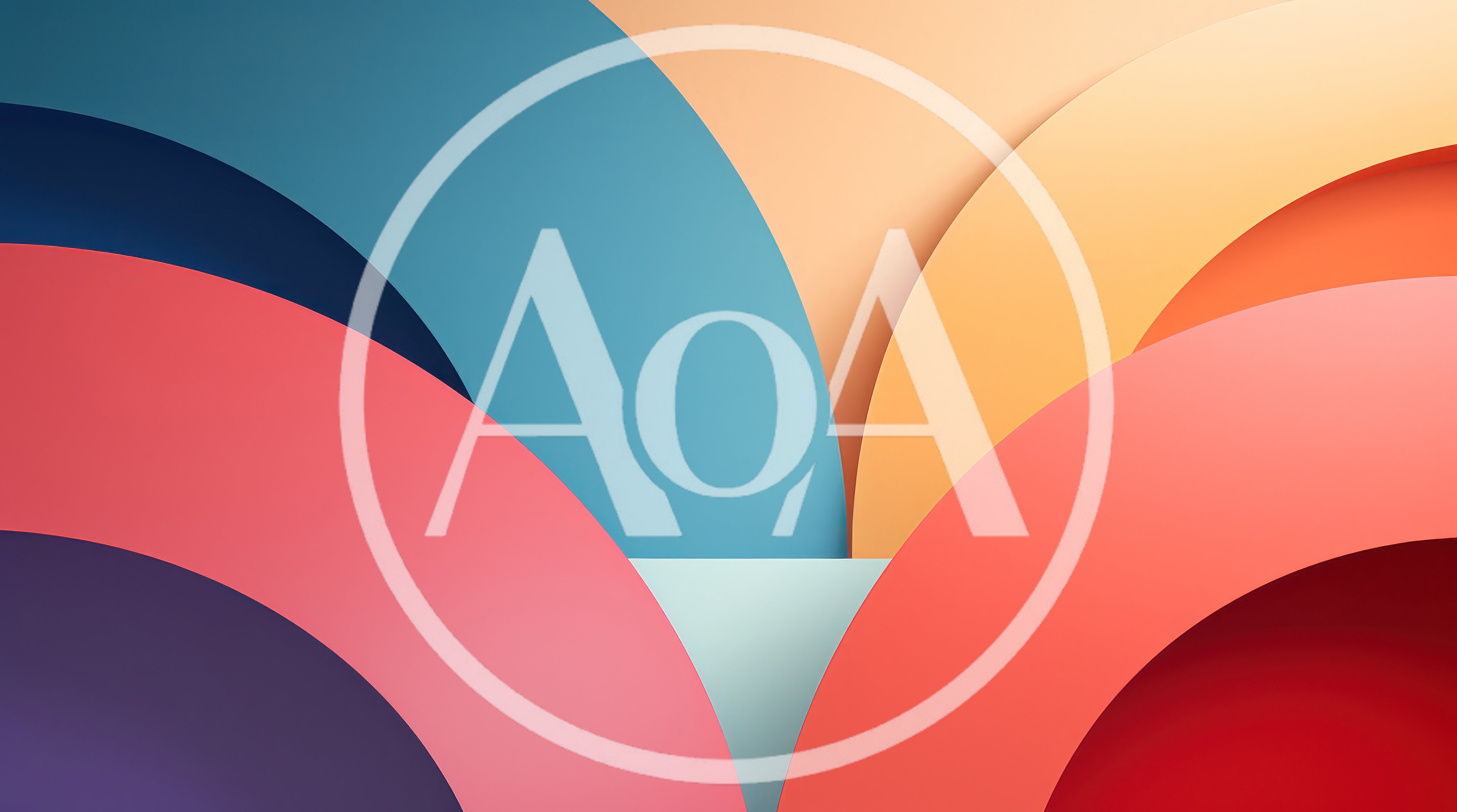 Abstract Geometric Background With Layered Colorful Arcs