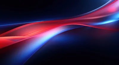 Abstract Red And Blue Glowing Light Waves