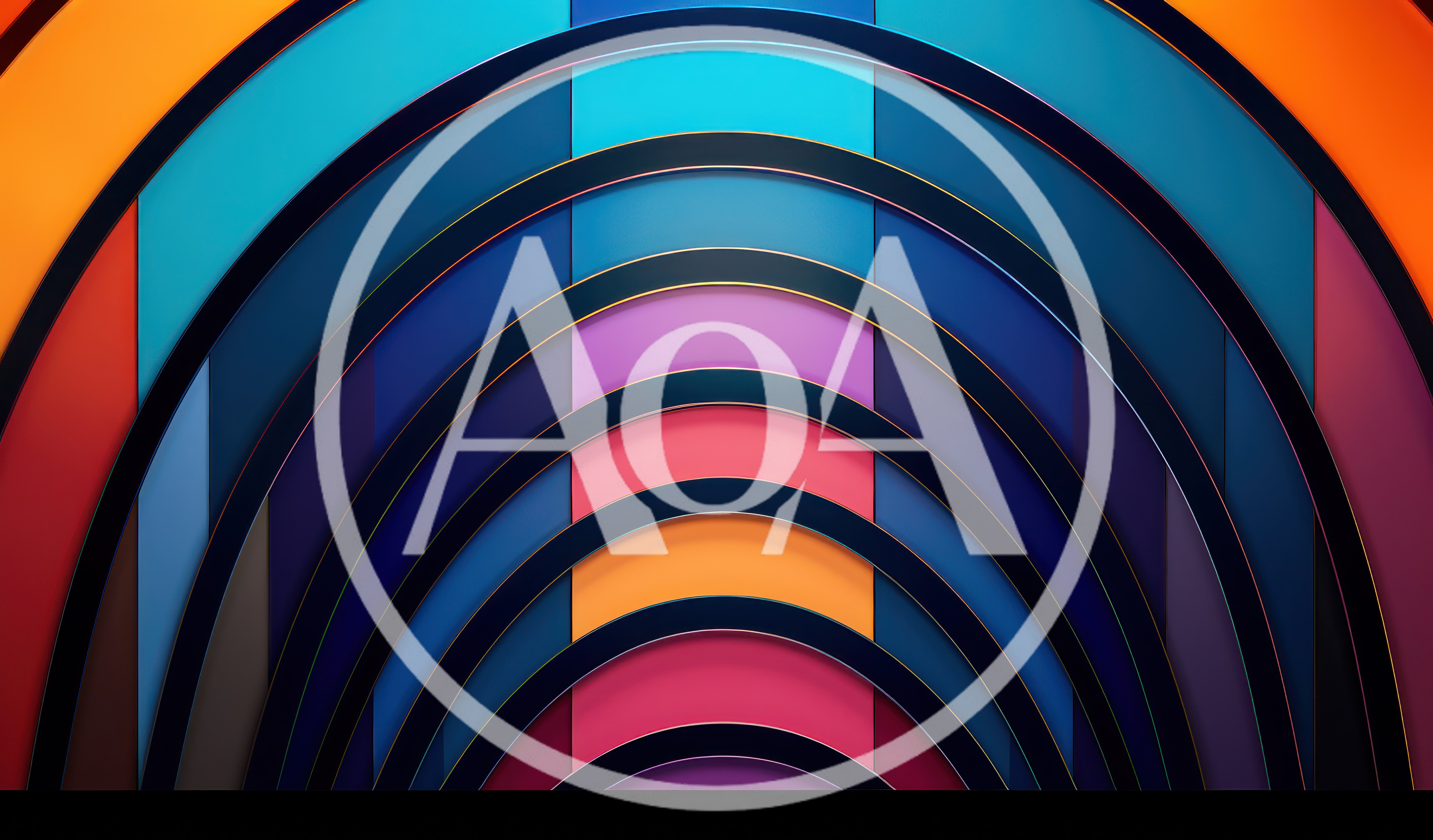Abstract Background With Colorful Concentric Arches