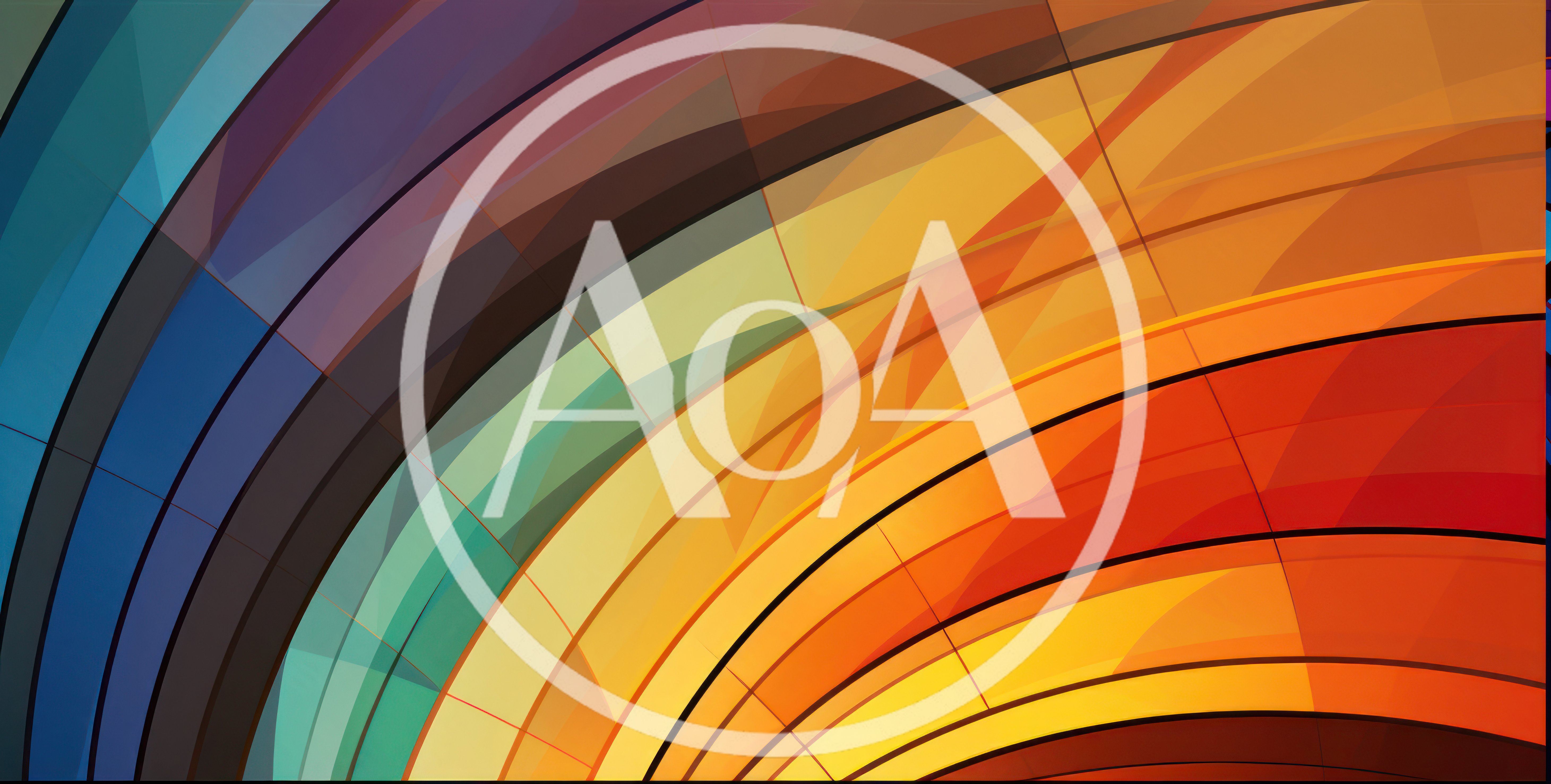 Abstract Geometric Curved Lines With Vibrant Gradient Colors