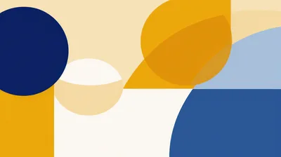 Abstract Geometric Composition With Circles And Shapes