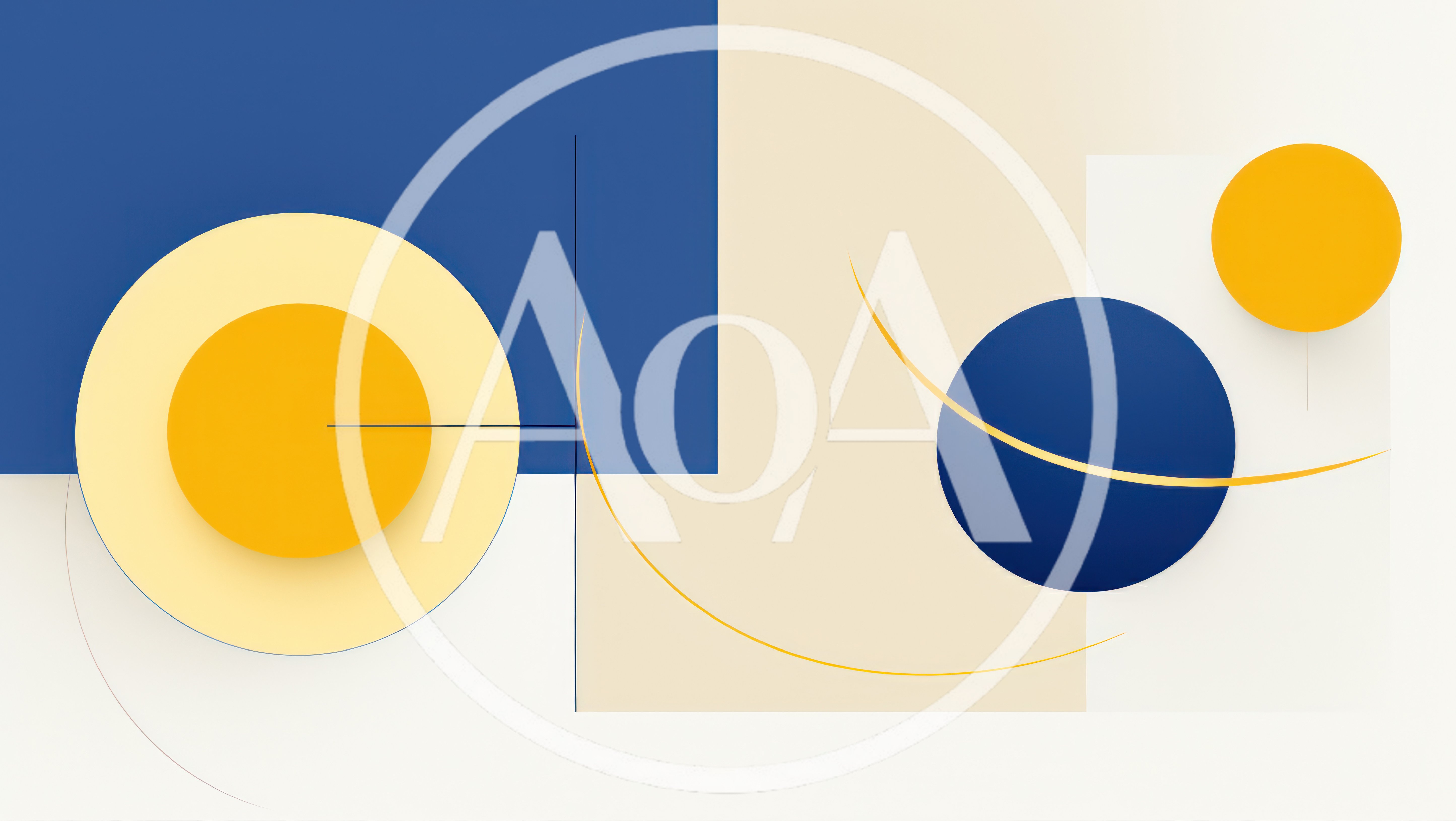 Abstract Geometric Composition With Circles And Lines
