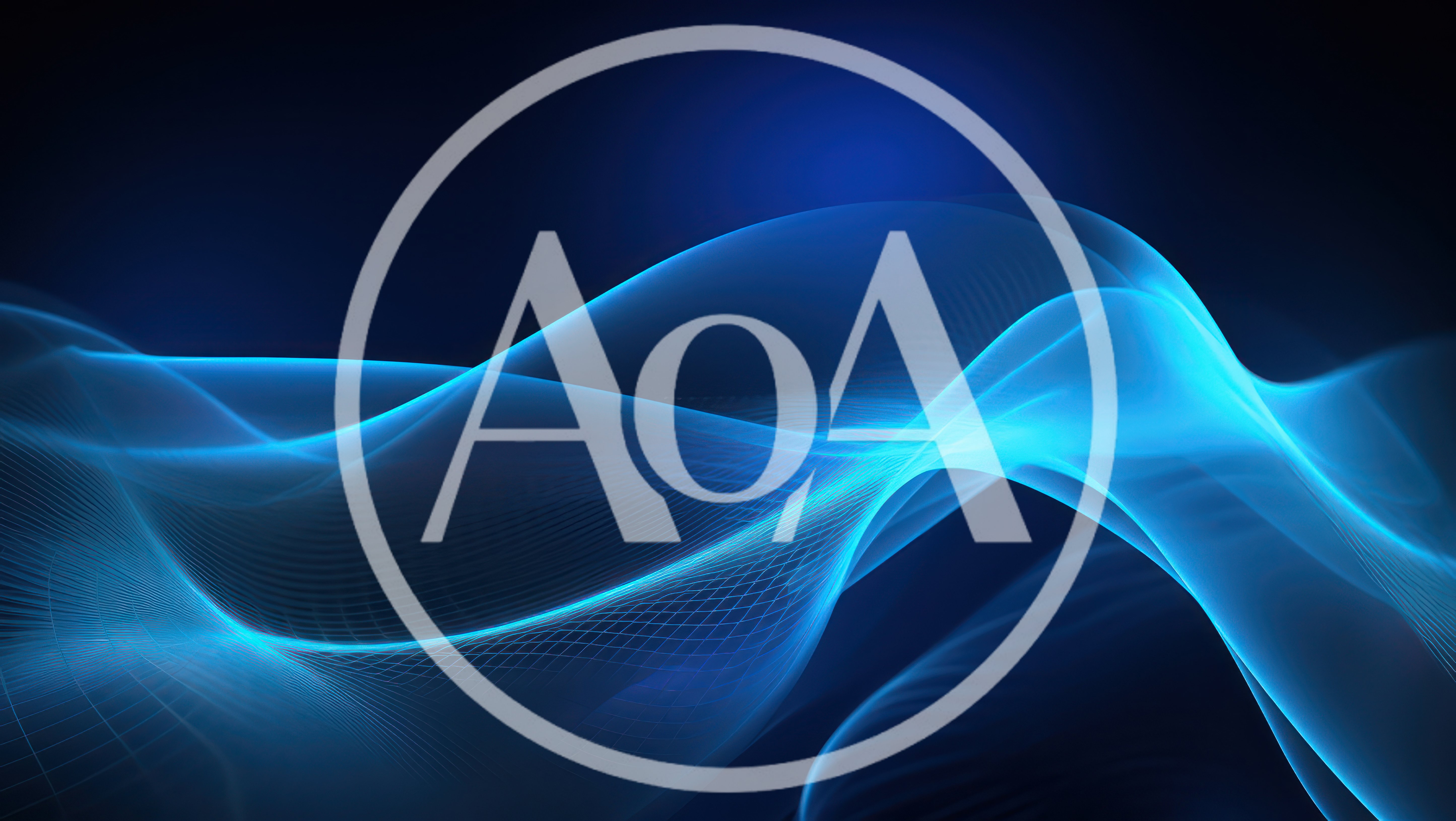 Abstract Blue Glowing Wave Background