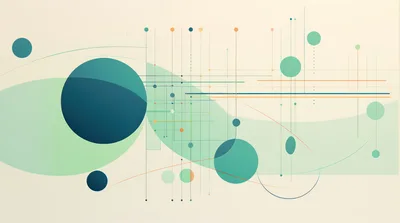 Abstract Geometric Composition With Circles And Lines