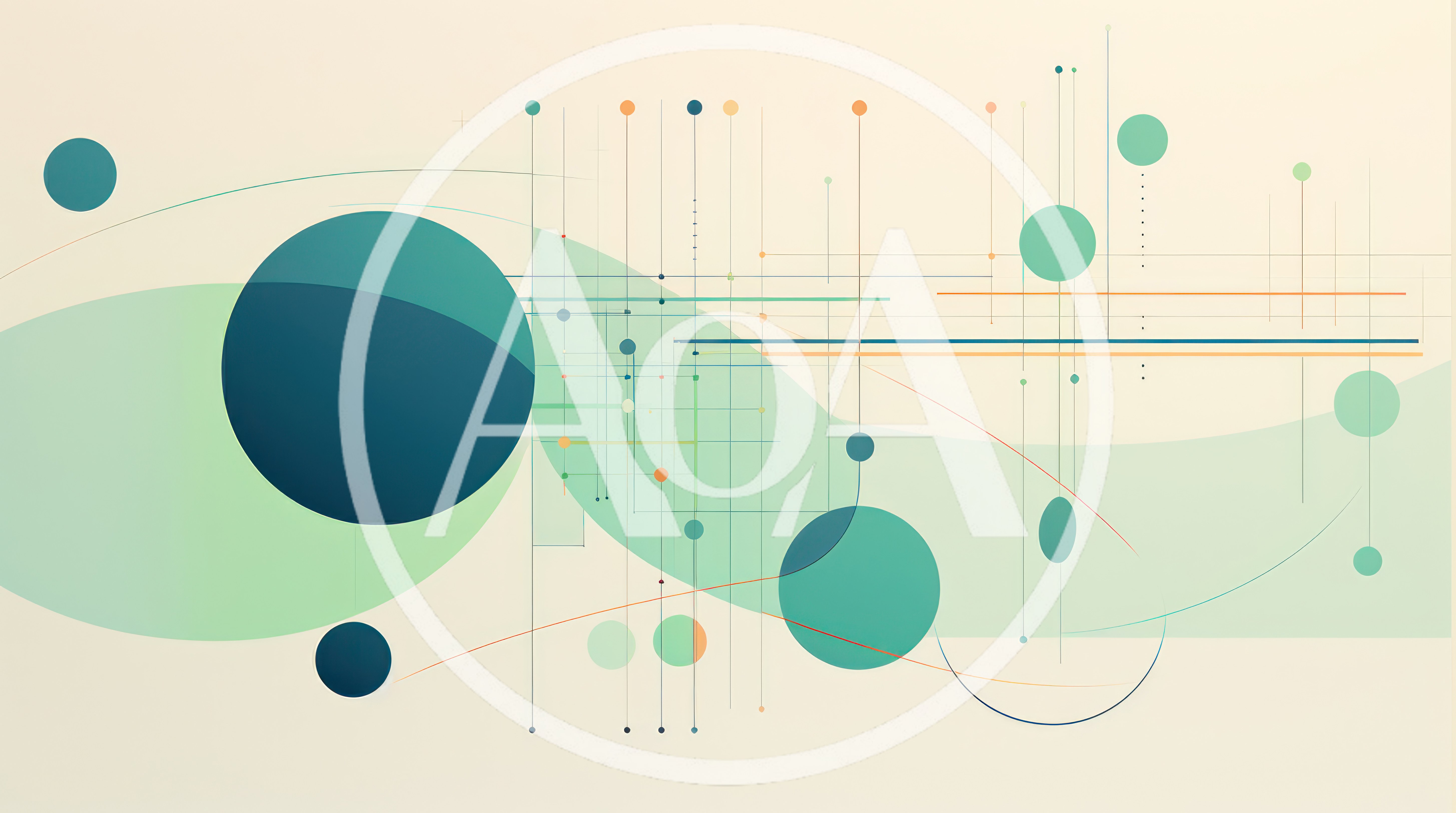 Abstract Geometric Composition With Circles And Lines